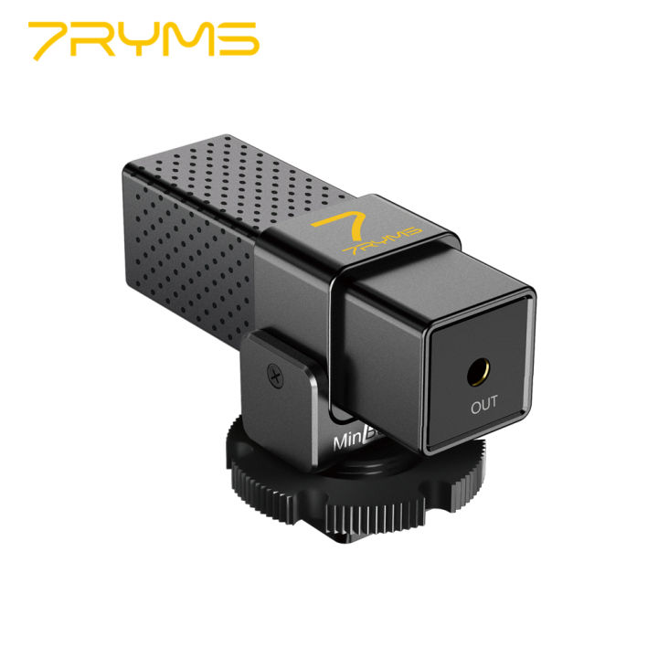 7RYMS MinBo Mini Compact Cardioid Condenser On-Camera Microphone for iPhone for GoPro/Canon/Nikon Camera Microphone with Stable Shock Mount Recording Microphone Perfect for Podcast Vlog TikTok