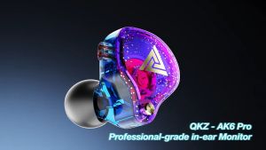 QKZ Wired Hi-Fi Bass Earbuds Monitor With Removable Cable Gaming Headset Ak6 Pro