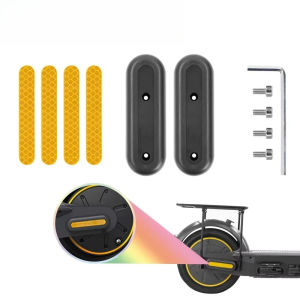 Warning Cover For Ninebot Max G30 G30D Electric Scooter Rear Wheel Hub Protective Shell Case With Reflective Sticker Screw Tools