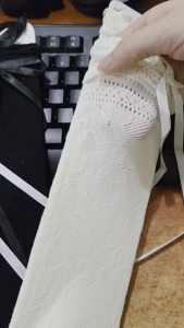 2576 Kaos kaki Lolita Renda pita panjang sebetis korean style model cosplay - kaus kaki wanita remaja pesta brokat ribbon warna hitam putih cream