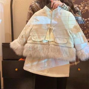 Bộ Đầm Thêu Phong Cách Trung Quốc Mới Cho Bé Gái Mùa Đông