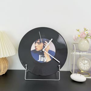 Retro Vinyl Record Display Stand Creative Decorative Birthday Gift Clock Ornament Jay Chou JAY Simple Stylish Home Decoration
