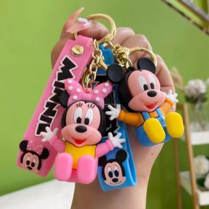 อะนิเมะ Disney พวงกุญแจ Mickey Mouse น่ารักการ์ตูนเด็กทารกรูปพวงกุญแจ Kawaii Minnie Key CHAIN รุ่นของเล่นเด็กของขวัญ