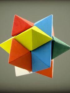 Middle School Mathematics Geometry Teaching Aids School Science and Technology Museum Student Science and Education Creative Octagonal Ball Burr Puzzle Gift for the Elderly