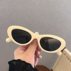 (GENTLE MOSCOT) Korean Retro Oval Cat Eye Sunglasses UV Protection Casual Fashion Eyeglasses for Women