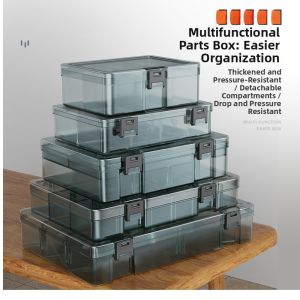 Transparent Partitioned Storage Box Small Plastic