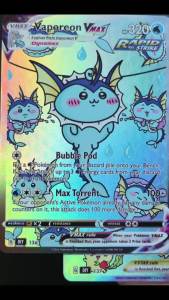 Funism | Self Made English Emoticon Series Umbreon Espeon Leafeon Eevee Vaporeon Sylveon Flareon Fan Art Game Collection Card Toy