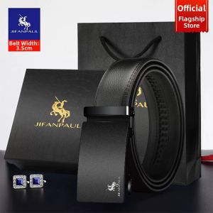 JIFANPAUL | Automatic Buckle Genuine Leather Mens Belt