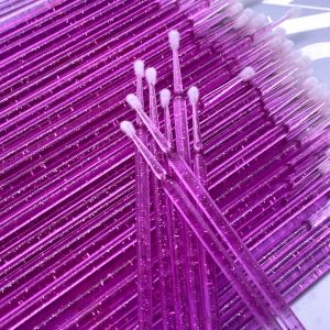 100pcs Micro Brush Crystal Lash Removing Swab Microbrush Mascara Wands Applicator Eyelash Extension Makeup brushes Tools
