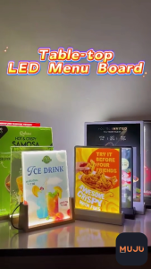 【READY STOCK】LED Menu Board Table Rechargeable Menu Lightbox A4 A5 | A4 A5 Lightbox Menu | Signboard Lampu Mudah Alih