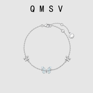 QMSV | Glowing Butterfly Fashionable Womens Silver Bracelet S925