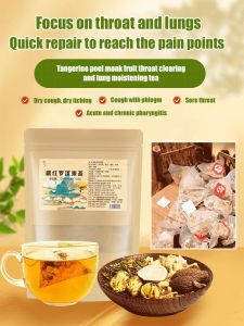 Luo Han Guo Lung Clearing Tea Tangerine-red monk fruit Qingrun monk fruit teaThroat soothing tea