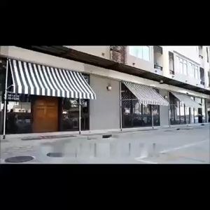 Heyman Upright Awning Manual Retractable Awning roof 2.5M/3M/3.5M/4M Non-Screw Outdoor Sun Shade Adjustable Pergola Shade Cover with UV Protection Ideal for Any Window