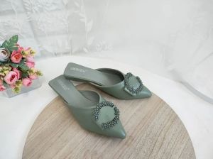 Sandal flat wanita SIMONCELLI import / sendal mules cewek