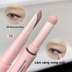 Kế Mày Hai Đầu Kakashow Eyeliner Gel Highlighter Two-in-One Mắt Dưới Sắc Tối Màu Hồng Lấp Lánh Cho Mắt Nhẹ Mới