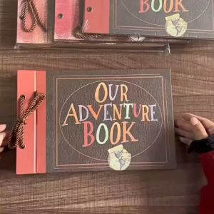 40Lembar Scrapbook Aesthetic Vintage Hardcover Album Foto DIY Scrapbook Our Adventure Book