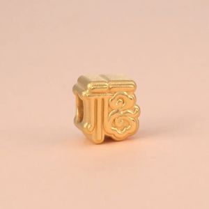 Chow Sang Sang 周生生 Charme 999 Gold Blessings & Culture Luck Fortune 福 Mini Charm 93736C (Bracelet Not Included)