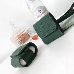 Cartoon Apple Earphone Protective Case Airpods1/2 Por 2 3 Generation Universal Leather Super Beautiful Solid Color