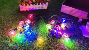 LED Globe Outdoor String Lights Plastic Five Color Bulbs Waterproof Patio Lights for Garden Outside Backyard Porch 220V EU Plug