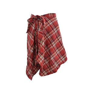 ฤดูใบไม้ร่วง ฤดูหนาว ลายสก็อต ชิ้นเดียว มีเข็มขัด ครึ่ง กระโปรง ผู้หญิง เข็มขัดเครื่องประดับแฟชั่น Easy Match ผ้าฝ้าย เกลียว สายโซ่คาดเอว