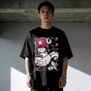 Bandai | One Piece Men Women Cotton Tony Tony Chopper Print T-shirt Summer Anime Tee 2026 Short-sleeved Retro Harajuku Y2K Streetwear Top