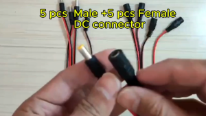 5Pair DC Male female Barrel Adapter Cord 20cm Male Plug Connector Cables Fast Transmission Cables