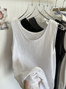 Áo Vest Trắng Nữ Mùa Hè 2025 Dáng Rộng Thoải Mái Cotton Tre Lót Dây Đeo Nhỏ Bên Ngoài Áo Vest Cotton Tre