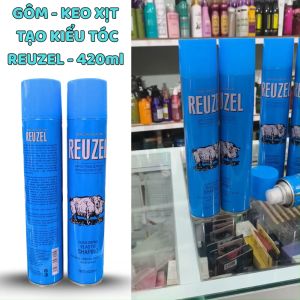 Keo gôm xịt tóc REUZEL 420ml Con Heo Xanh Dùng cho nam và nữ giúp tạo kiểu tóc chuyên nghiệp chính hãng.