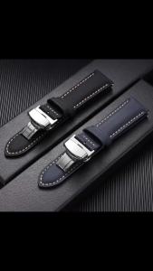 Genuine Calfskin Leather Watch Band with Butterfly Buckle 18mm 20mm 22mm Straps Men Women Casual Business Replacement Wristwatch