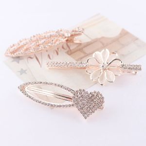 Shiny Rhinestone Hair Clips & Korean Style Duckbill Hair Grips: Fresh Out Alloy/Dipped Silver/Dipped Gold