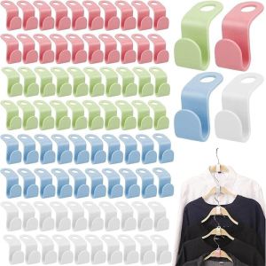 20PCS Wardrobe Hanger Connector Hooks Space Saving Hanger Extender Closet Organizer
