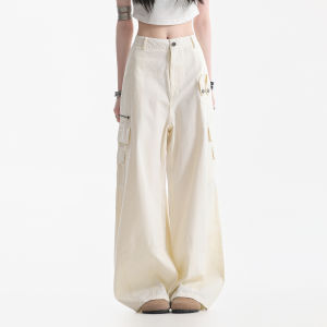 zuocisankon | Quần Rộng Đùi Vintage Nhiều túi Họa Tiết Caro Đa Màu