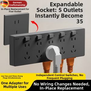 NAIFUNA | German Quality Easy Installation Multi-Outlet Power Strip