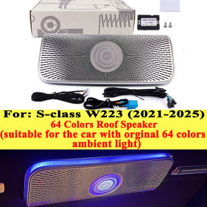 64 colors Roof Speaker For Mercedes Benz S-Class W223 2021-2025 Car LED Ambient Light Illuminate Ceiling Speakers Retrofit Set