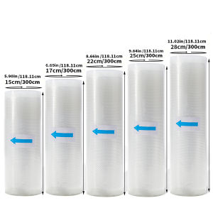 Vacuum Sealer Bags Rolls for Food Commercial Grade BPA Free Puncture Prevention Great for Sous Vide Cooking
