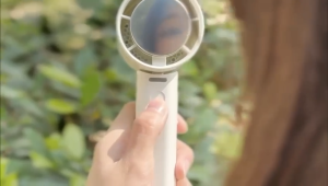 Morries Portable Rechargeable Cooling Fan 3.7V MSF-55 - Foldable 90° Design 2000mAh Battery 9950 RPM Built-in Semiconductor Cooling Ready Stock in Malaysia