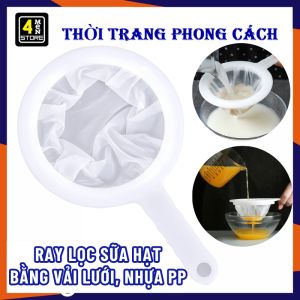 Ray Lọc Đậu Nành Lọc Trà Nước Trái Cây Siêu Mịn - Vợt Lọc Sữa Đậu Nành Bằng Vải Có Tay Cầm - Muỗng Lưới Lọc Rây Sữa Hạt