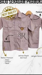 Baju Pramuka Laki-Laki Lengan Panjang & Pendek Kain Oxford