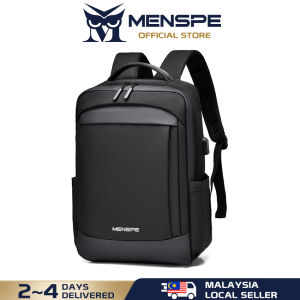 MENSPE Men Laptop Backpack Travel Backpack Business Bag Fashion College Backpack USB Charging Casual Shoulder Bag Anti Theft Backpack Multi Layer Design Large Capacity School Bag Camping Bag