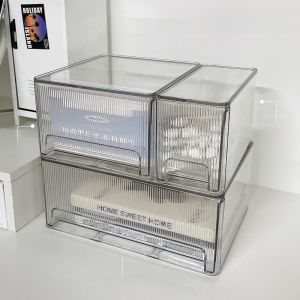 Desktop Organizer Drawer Style Multi-layer Transparent Acrylic Bookshelf Miscellaneous Items Dormitory Stationery Sorting Box