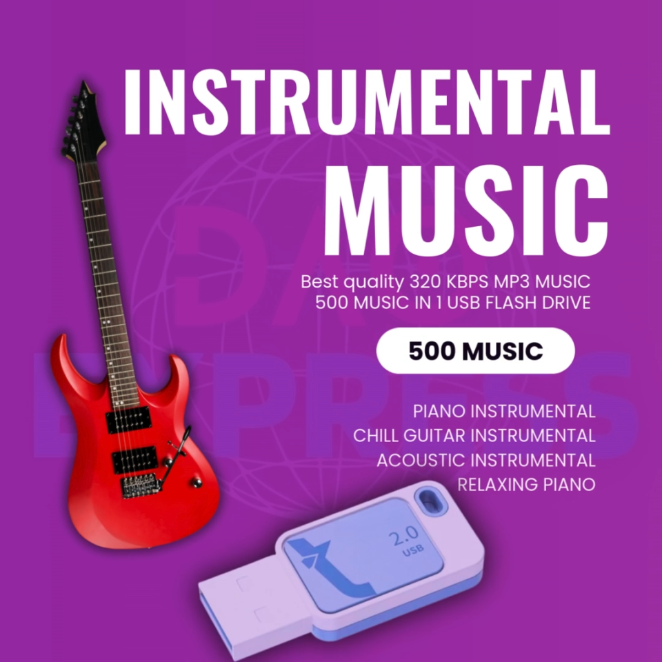 INSTRUMENTAL MUSIC COLLECTION 500 MUSIC | USB FLASH DRIVE | MP3 320 KBPS HIGH QUALITY MUSIC