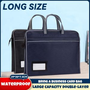 Long Envelope File Bag Briefcase With Handle Book Bag Tote Bag Storage Handbag Document Organizer