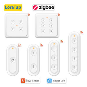 LoraTap ZigBee 3.0 Wireless 6 Push Button Remote Tuya Scene Automation Control Switch Smart Life App