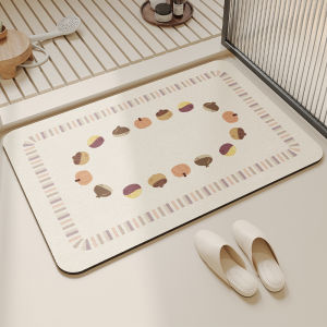 Bathroom Mat 2024 Modern Simple Style Water Absorbent Anti Slip Silicon Dendroid Kitchen Bathroom Floor Carpet Home Use
