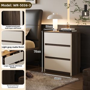 Modern Minimalist Varnish Nightstand Small