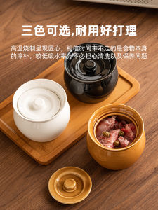 Traditional Ceramic Clay Pot Stew Pot with Lid for Soup And Egg Cooking Home Use Commercial Old Style Stew Pot Steam Cooking