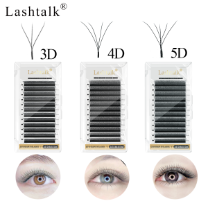 Lashtalk 3D4D5D W Shape Mix8-12/8-15mm C/D Curl Bloom Auto Flowering Premade Fans Eyelash Extensions Natural Soft From Nagaraku