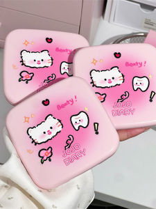 Korean Style Shell Powder Cat Eye Loose Powder Long-lasting Cat Eye Powder Cake Oil Control Waterproof Sweatproof No Fall out No Caking Makeup Powder for Students