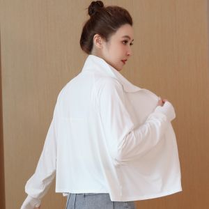 Ice Silk Stand Collar Lightweight Breathable UV Protection Outerwear Womens Summer New Outdoor Cycling Coat Cardigan