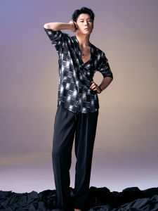 New Mens Plaid Boy V-neck Long Sleeve Latin Dance Practice Uniform Top DUYQ Standard National Dancewear for Boys